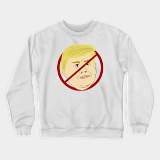 Anti trump face illustration Crewneck Sweatshirt